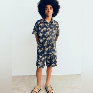 Zara palm tree print boys set Size 10